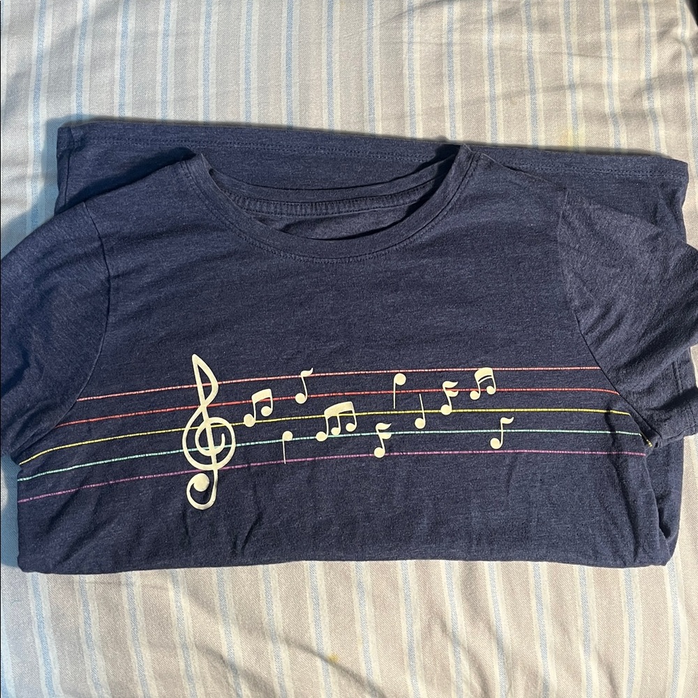 Cat & Jack Navy Music Note Tee